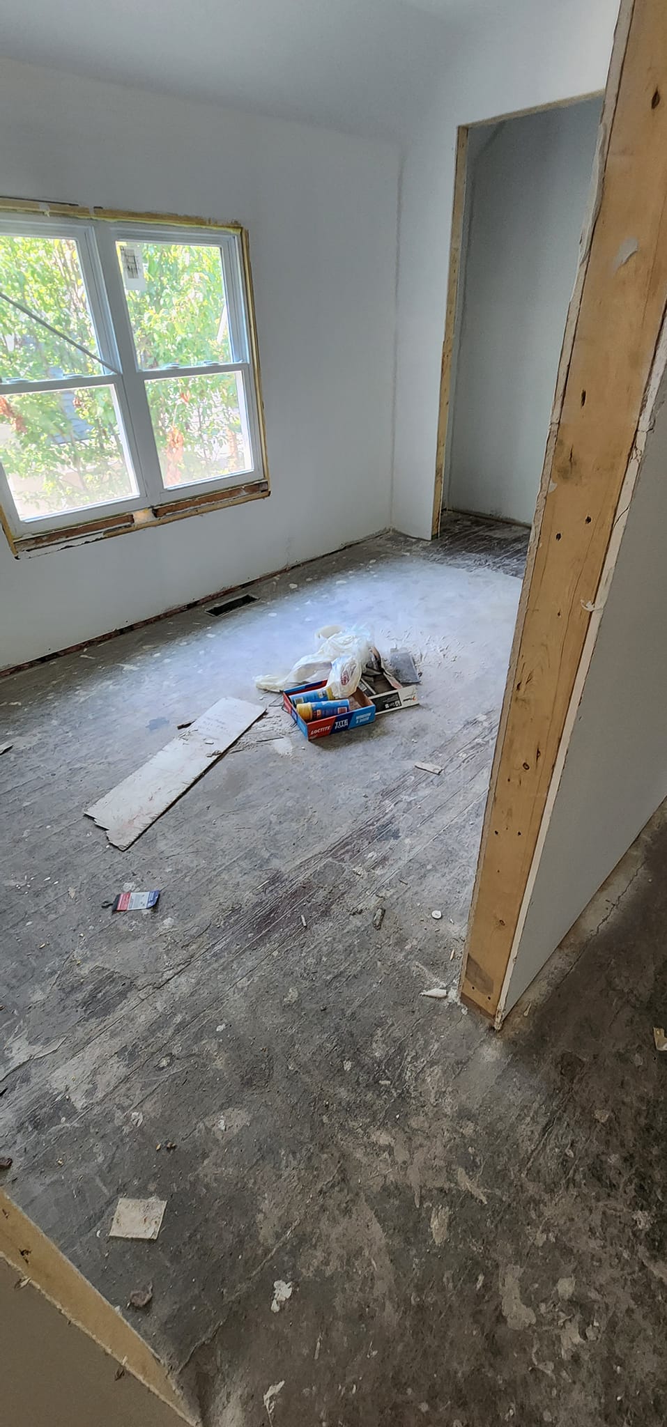 Hallway Hardwood Restoration - Before