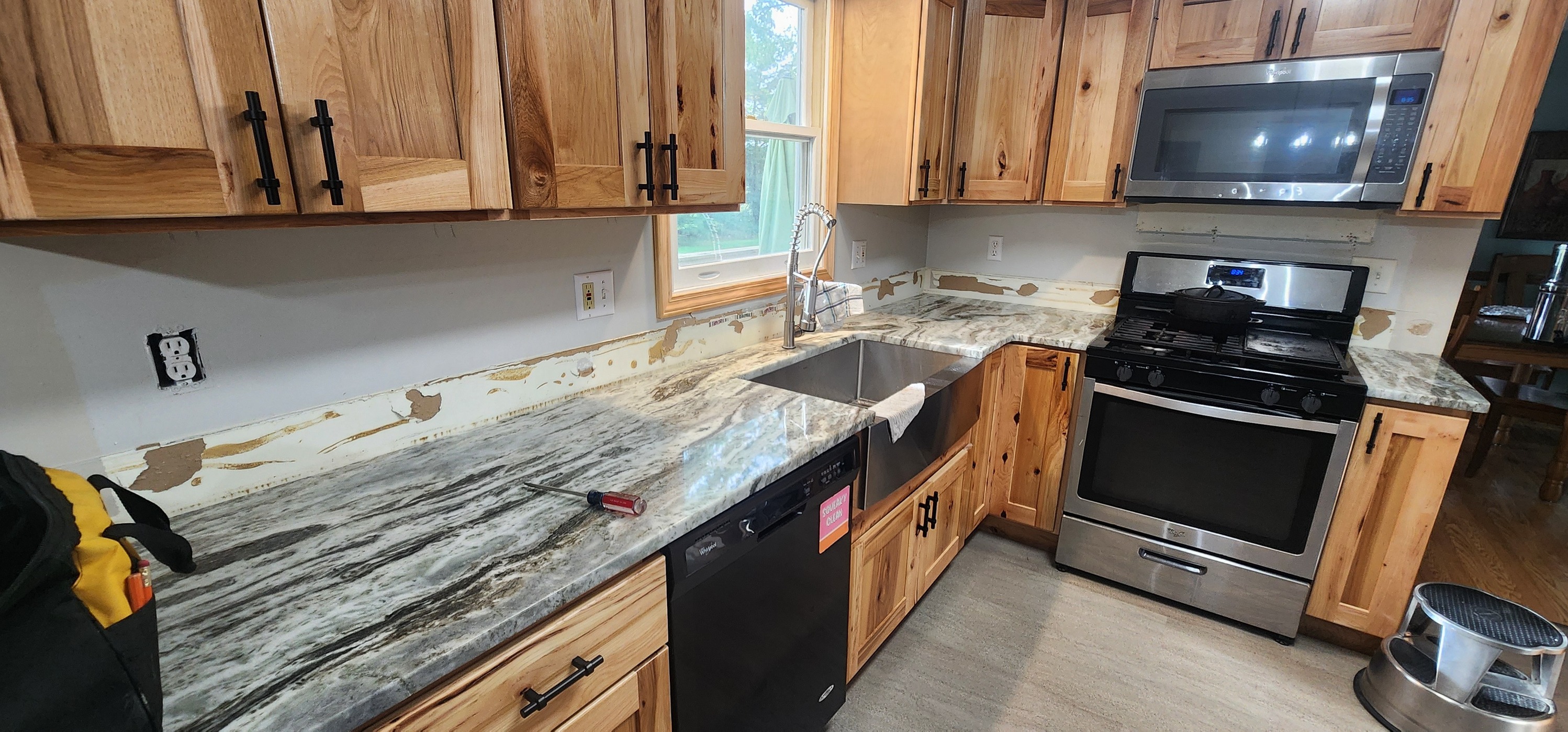 Kitchen Backsplash Installation - Before